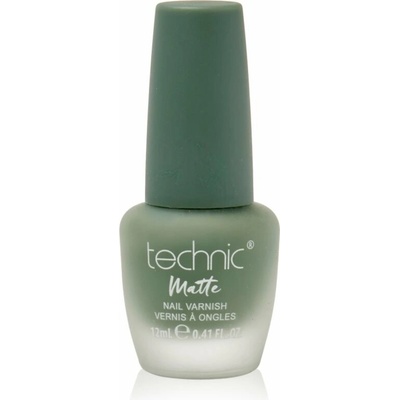 Technic Cosmetics Matte Nail Varnish dlhotrvajúci lak na nechty s matným efektom odtieň Green Whit Envy 12 ml
