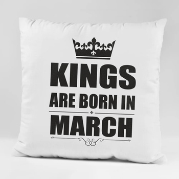 Image 1 of Art gift Възглавничка - King are born in March