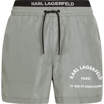 Karl Lagerfeld Шорти за плуване 'Rue St-Guillaume' сиво, размер S