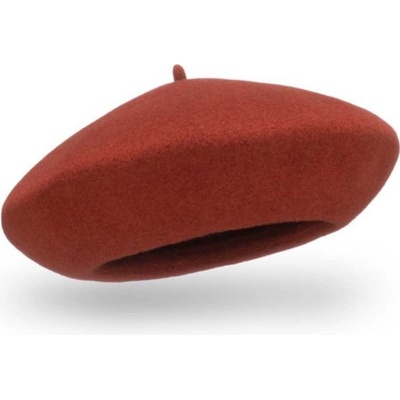 TONAK Hnědý dámský baret FLORA 100% vlna Woolmark Quality