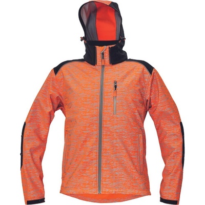 Cerva Knoxfield printed softshell oranžová