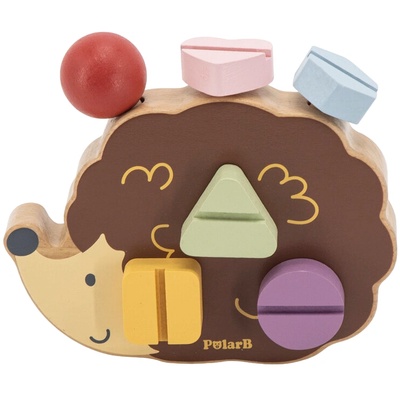 Viga Toys Дървен игрален комплект Viga Toys PolarB - Таралеж с винтове (44221)