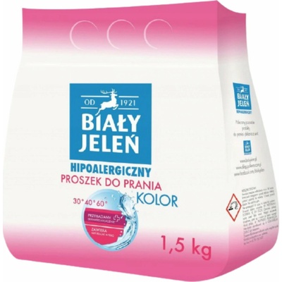 Bialy jeleň Hypoalergénny prací prášok Farba 1,5 kg