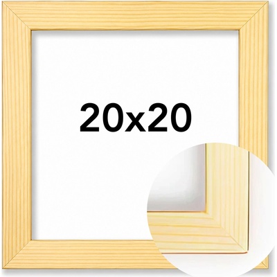 Fotorámeček Modena Rozměr: 20 x 20 cm, Barva: Přírodní, Typ zasklení: Sklo