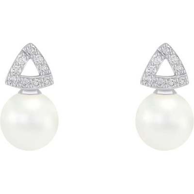 Eppi perlové náušnice s diamantmi zo zlata Galave E37453