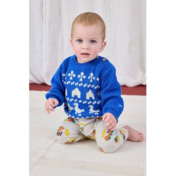 Bobo Choses Бебешки памучен пуловер Bobo Choses Farm jaquard (225AB100)