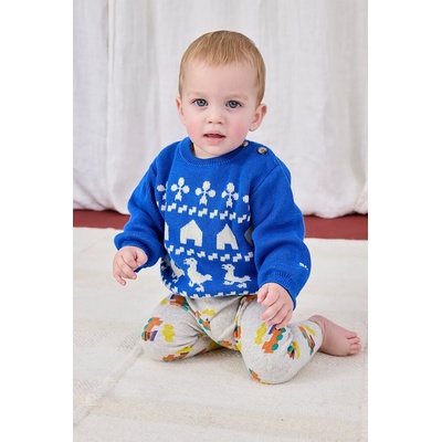 Bobo Choses Бебешки памучен пуловер Bobo Choses Farm jaquard (225AB100)