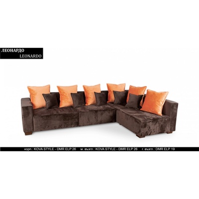 Rudi-an Ъглов диван Leonardo M4 BM, с ракла, разтегателен