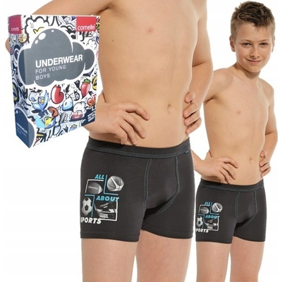 Elastické boxerky pre chlapcov Sport Grafit