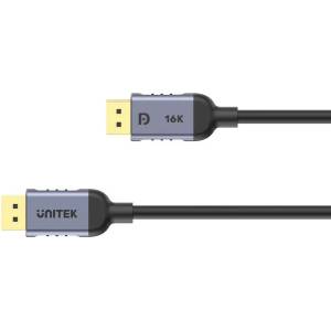 Unitek C1628GY01-1.5M DisplayPort кабел черен, сив (C1628GY01-1.5M)