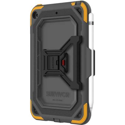 Griffin Survivor All Terrain Case V2 - защита от най-висок клас за iPad mini 5 (2019) (сив-оранжев)