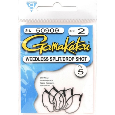 Gamakatsu Háčky Weedless Split Drop Shot 5ks, Vel. 2