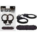 NMC Sex Extra Metal Cuffs & Love Rope Black