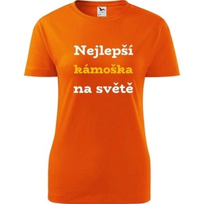 Oranžové dámské tričko nejlepší kámoška na světě dárek pro kamarádku k 50