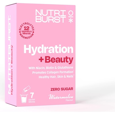 Nutriburst Hydratation + Beauty rozpustný nápoj pro krásné vlasy, pleť a nehty příchuť Watermelon 7x5 g