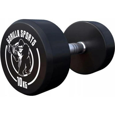 Gorilla Sports Potažené pogumované činky 2 x 10 kg