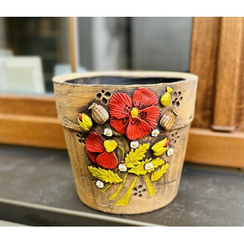Keramika Javorník květináč - vánoční 21 x 24cm