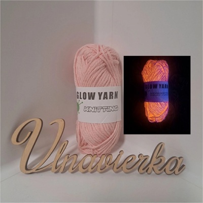 GLOW YARN priadza svietiaca v tme GC516 ružová