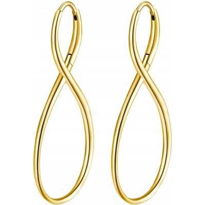 Brosway Stylové pozlacené náušnice se stuhou Infinity BBN28