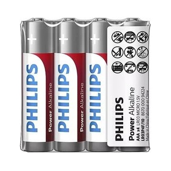 Philips Батерии Philips Power Alkaline батерия LR03 AAA, 4-foil (LR03P4F/10)