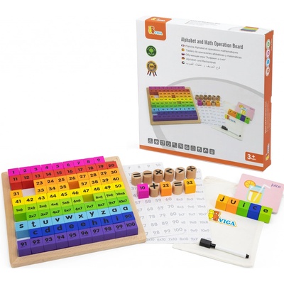 Viga tabuľa písmená čísla znaky matematiky