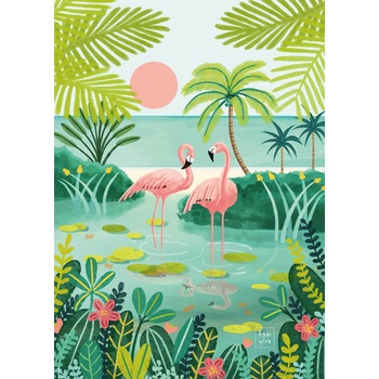 Image 1 of Pieces & Peace - Puzzle Flamingo 500 - 500 piese