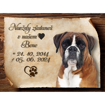 Cedulky sport hobby Cedulka psí hrob CP4996 15 x 11