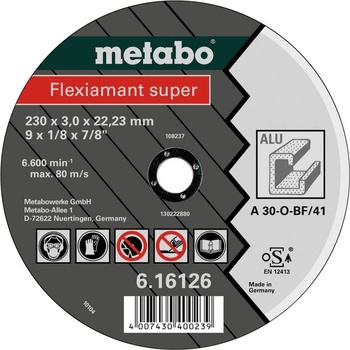 Metabo 616752000 rezný kotúč rovný 125 mm 22.23 mm 25 ks; 616752000