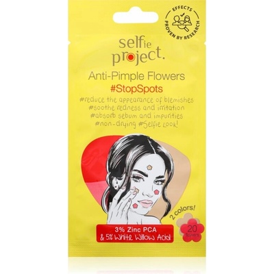 Selfie Project Anti-Pimple Flower náplasti na problematickou pleť se zinkem 20 ks