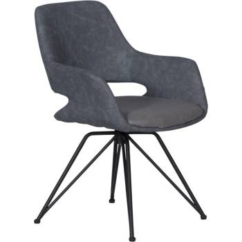 Carmen Трапезен стол Carmen TOTNES, до 100kg. , дамаска, метална база, сив (3532026_3)