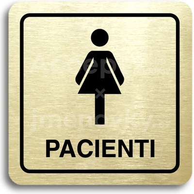ACCEPT Piktogram pacienti III - zlatá tabulka - černý tisk