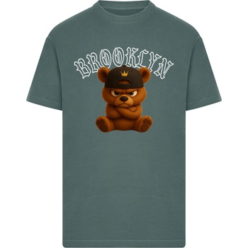 Mister Tee Тениска Brooklyn Born Legend Tee bottlegreen XXLUB-MT4000-02245 - Тъмносив, размер XS