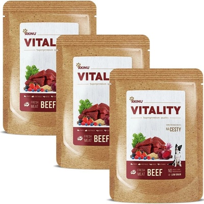 Akinu Vitality hovězí 3 x 300 g