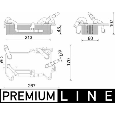 Chladič oleja automatickej prevodovky MAHLE ORIGINAL CLC 284 000P (CLC284000P)