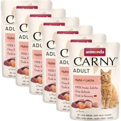 Animonda Carny Adult - пиле и сьомга 6 x 85 г