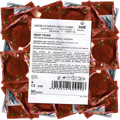 Amor Bulk-Pack, Young: 100 youth condoms