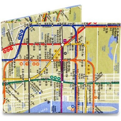 Dynomighty Peněženka Mighty Wallet NYC subway map