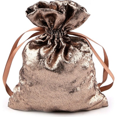 Dárkový pytlík s metalickým efektem 13x18 cm Varianta: 2 měděná tmavá, Balení: 1 ks