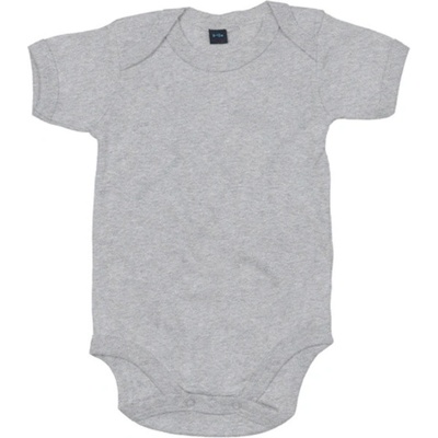 Babybugz Dojčenské body s krátkym rukávom BZ Heather Grey Melange