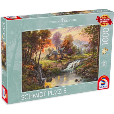 Schmidt Spiele Пъзел Schmidt от 1000 части - Планинско спокойствие, Томас Кинкейд (58445)