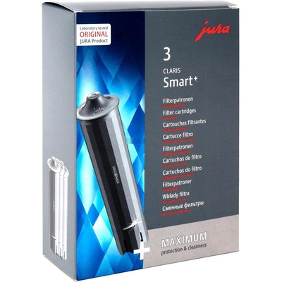 JURA JURA CLARIS Smart+ филтър за вода, 3 броя, черен, за кафемашини (24233)