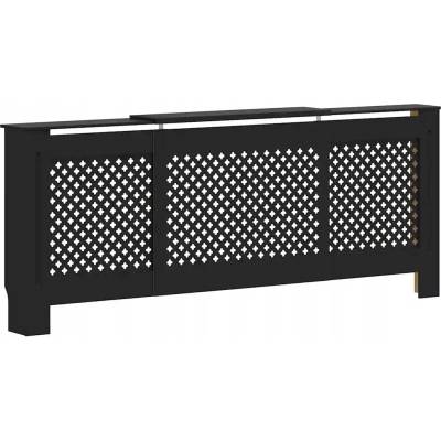 Kryt na radiátor MDF deska 205 x 82 cm černý