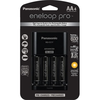 Panasonic Зарядно устройство Panasonic Eneloop Pro Smart & Quick Charger, 4x AA батерии, с 4 гнезда АА/ААА (K-KJ55HCC40M_4x AA)