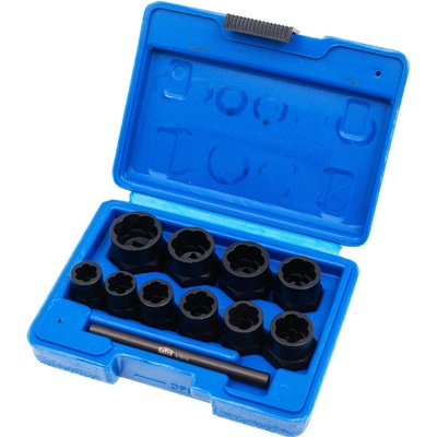 Hlavice 3/8” na poškozené šrouby a matice, velikosti 9-19 mm, sada 10 ks - SATRA – Zboží Dáma