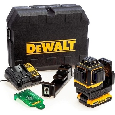 DEWALT Нивелир лазерен линеен DeWALT DCLE34031D1 18V 3x360°, 40 м, 0.3 мм/м, 2Ah (0331021)
