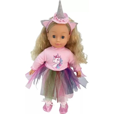 DIMIAN Бамболина: Моли куклата, която говори унгарски с рогове на еднорог - 40 см (bd1221s-50shu)