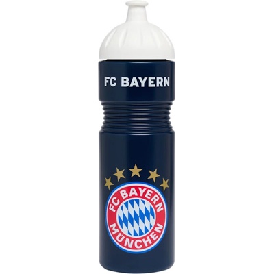FC Bayern München plastová fľaša na pitie s logom modrá 750 ml