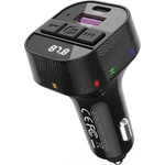 XO BCC17 Bluetooth FM предавател за кола, зарядно устройство USB+Type-C гнездо v5.3, LED дисплей, ЧЕРНО XO-BCC17 (XO-BCC17)