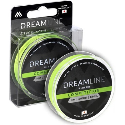 Mikado Šňůra Dreamline Fluo Green PE8 10m 0,20mm 20,83kg