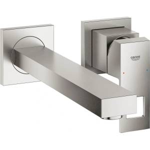 GROHE Eurocube M вграден смесител за умивалник, хром, Supersteel, без скрито тяло (23447DC0)